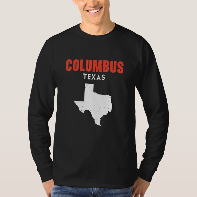 T-shirt Columbus Texas USA State America Travel Texas (Devant)