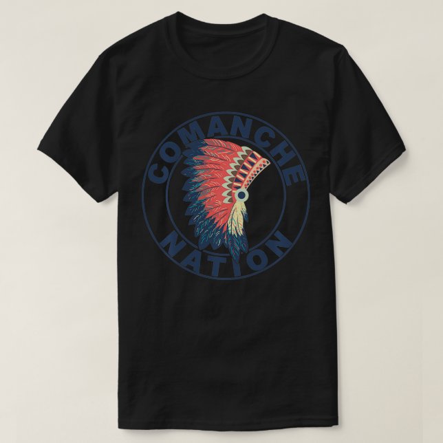 T-shirt Comanche Nation Headdress Native American Comanche (Design devant)