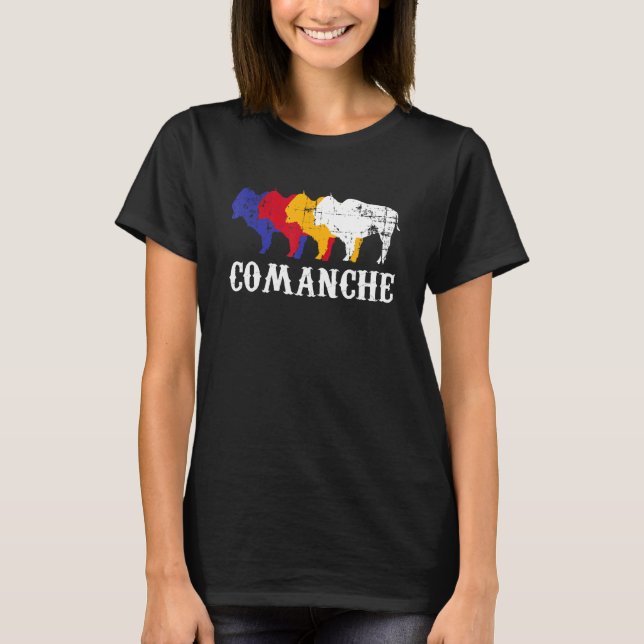 T-shirt Comanche People Native American Indian Medicine Wh (Devant)