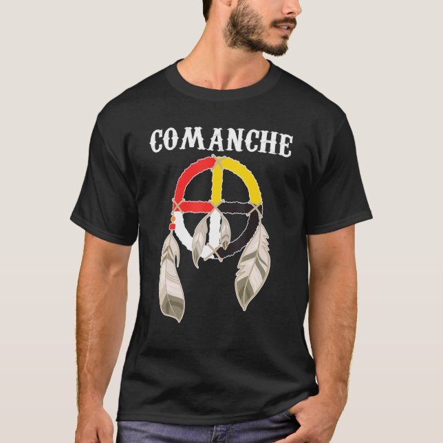 T-shirt Comanche People Native American Indian Medicine Wh (Devant)