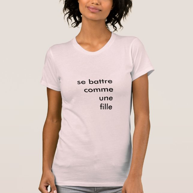 T-shirt Combat comme une fille (Devant)