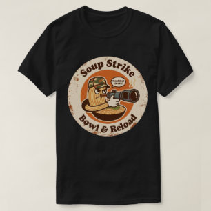 T-shirt Combat de bol de nouilles vintage amusant pour les