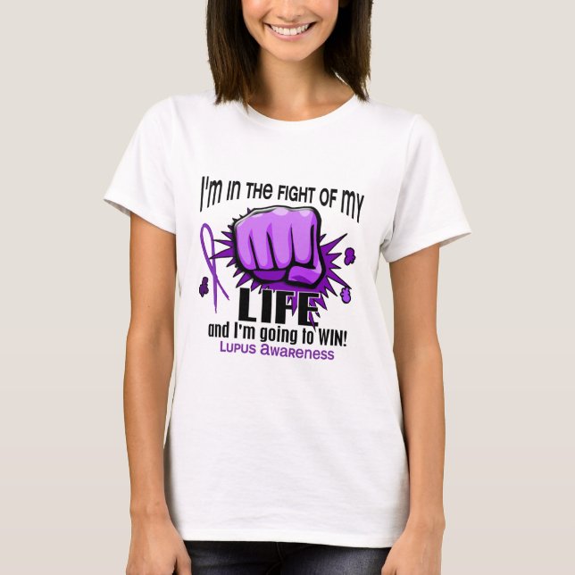 T-shirt Combat de mon lupus de la vie 2 (Devant)