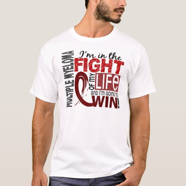 T-shirt Combat de mon myélome multiple de la vie (Devant)