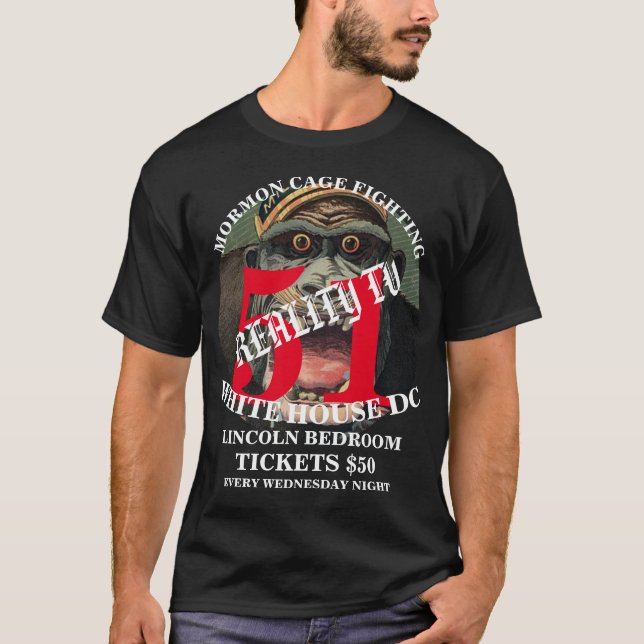 T-SHIRT COMBAT DE MORMONS EN CAGE WASHINGTON DC LINCOLN (Devant)