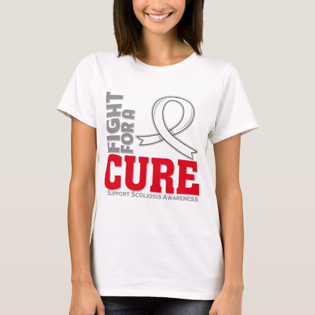 T-shirt Combat de scoliose pour un traitement (Devant)