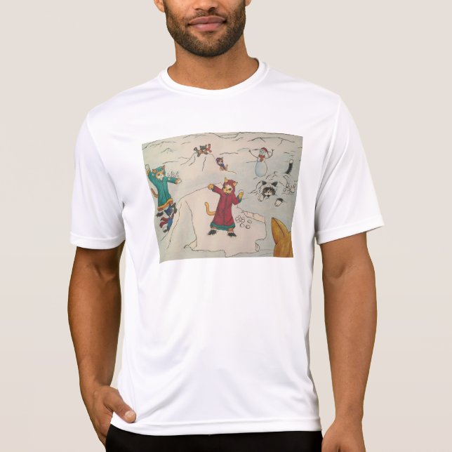 T-shirt Combat de snowball (Devant)