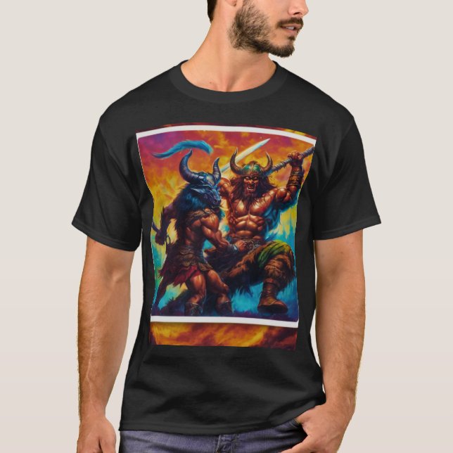 T-Shirt Combat du Roi Barbare (Devant)