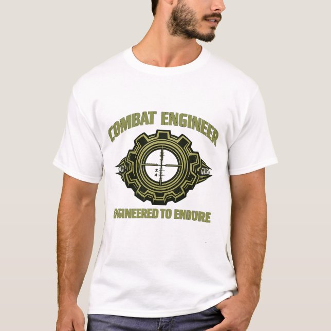 T-shirt Combat Engineer Engineered to Endure (Devant)