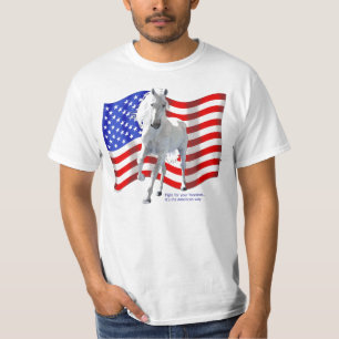 T-shirt Combat pour le cheval blanc de liberté