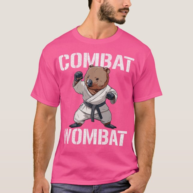 T-shirt Combat Wombat Aussie Australie Wombat (Devant)