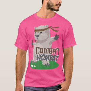 T-shirt Combat Wombat Funny Karate Wombat Martial Artiste