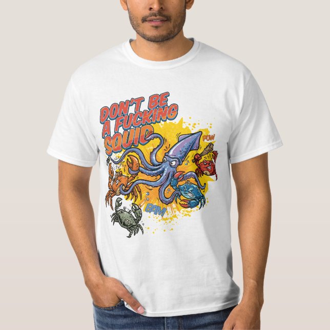 T-shirt Combats de calmars (Devant)