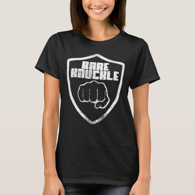 T-shirt Combattant à mains nues Combat de boxe Bareknuckle (Devant)