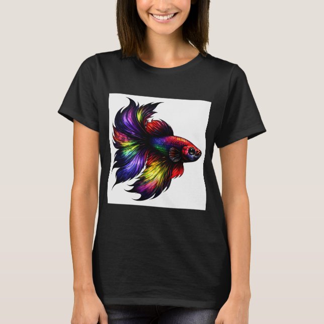 T-shirt Combattant arc-en-ciel vibrant (Devant)