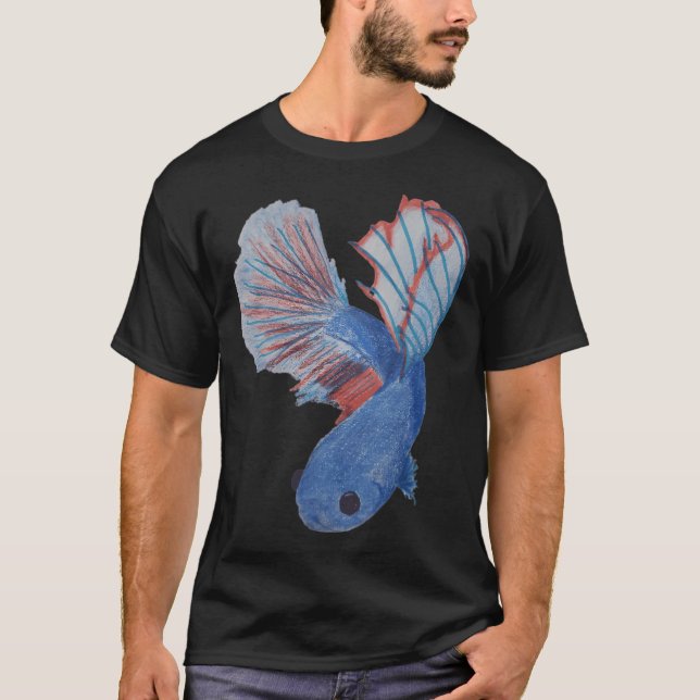 T-shirt Combattant bleu (Devant)