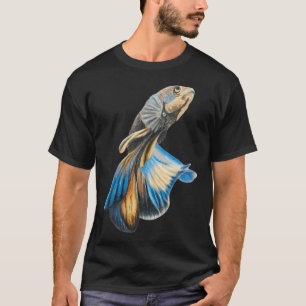 T-shirt Combattant bleu orange