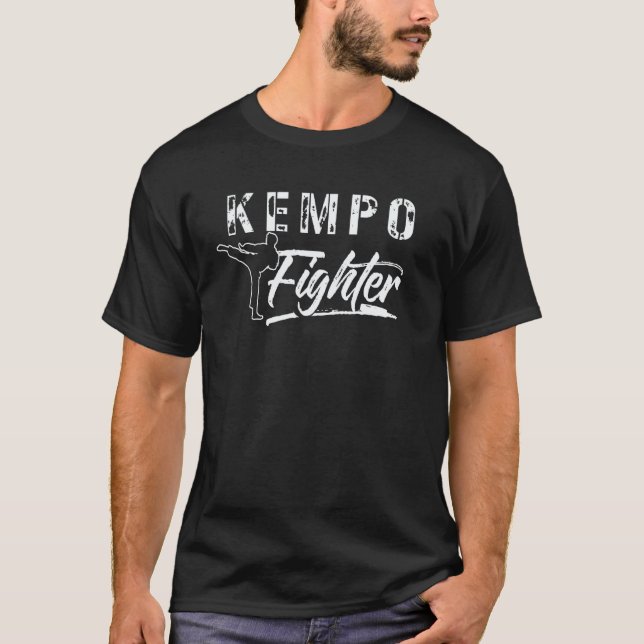 T-shirt Combattant Classique de Kempo Karaté Kenpo Shaolin (Devant)