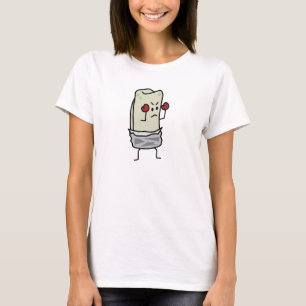 T-shirt Combattant de boxeur de burrito avec les gants de