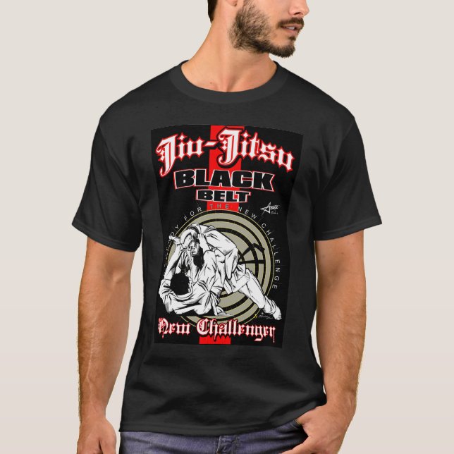 T-shirt Combattant de Jiu-Jitsu par original de Ricardo (Devant)