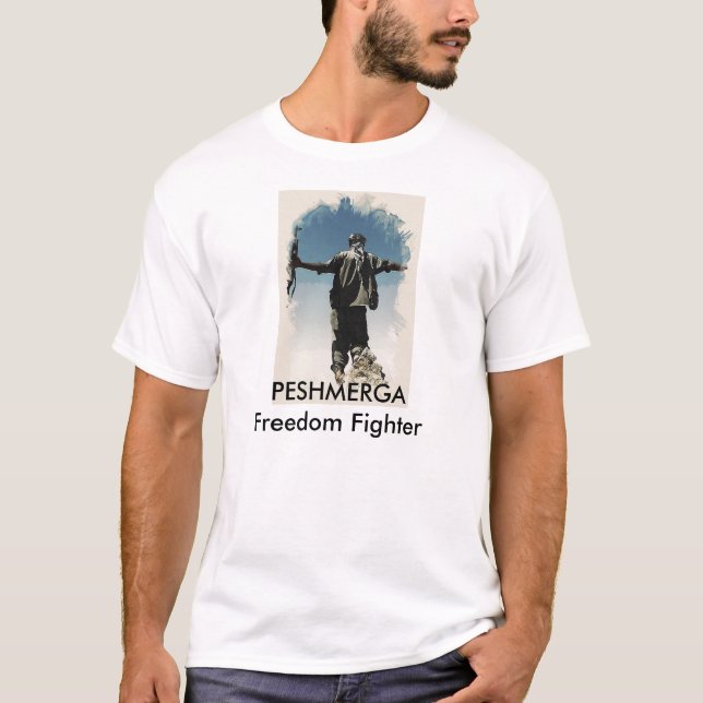 T-shirt Combattant de liberté de PESHMERGA (Devant)