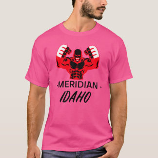 T-shirt COMBATTANT DE MMA DE MERIDIAN IDAHO Oversized