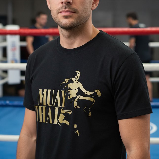 T-shirt Combattant de Muay Thai – Coup d'or (Créateur téléchargé)