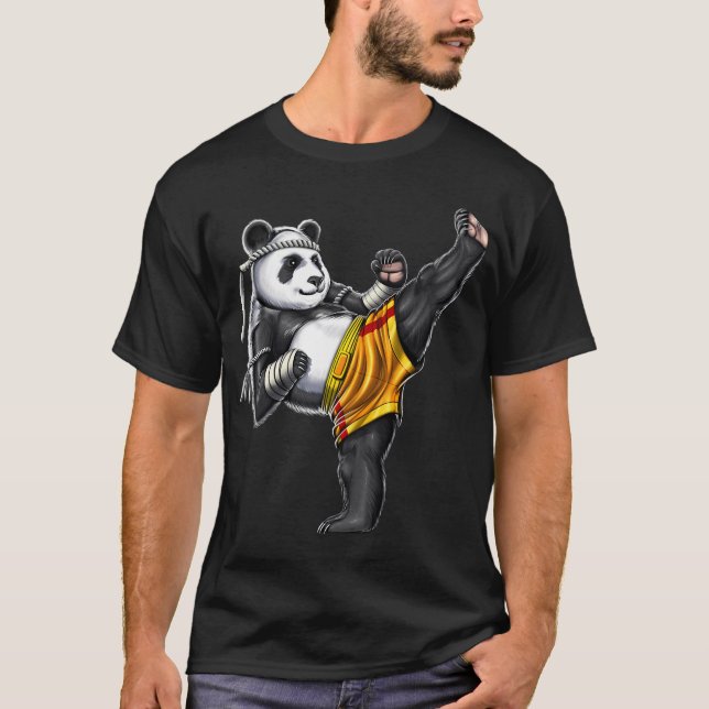 T-shirt Combattant de Muay Thai Panda (Devant)