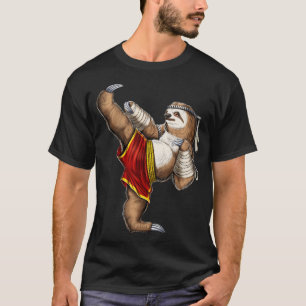 T-shirt Combattant de Muay Thai Paresseux