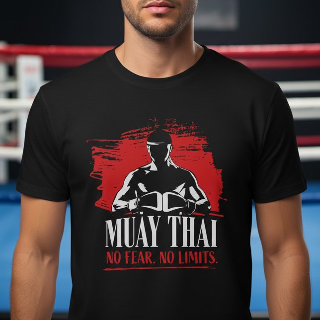 T-shirt Combattant de Muay Thai – Pas de Peur, Pas de Limi (Créateur téléchargé)