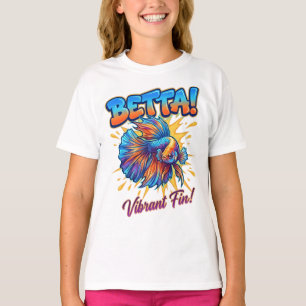T-shirt Combattant de Poisson Coloré – Éclaboussur