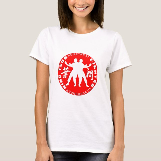 T-shirt Combattant de Tsun d'aile "aucune retraite aucune (Devant)