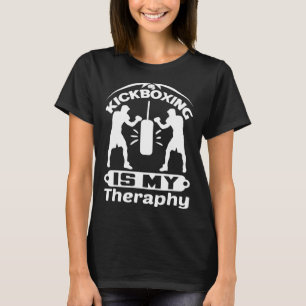 T-shirt Combattant drôle disant que le kickboxing est ma b
