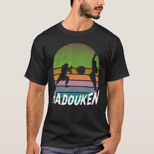 T-shirt Combattant HADOUKEN Rétro 16 bits 5 (Devant)