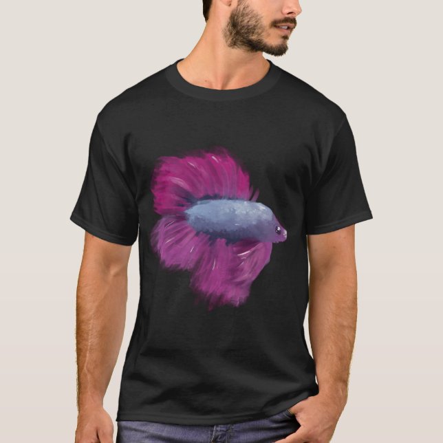T-shirt Combattant rose bleu (Devant)