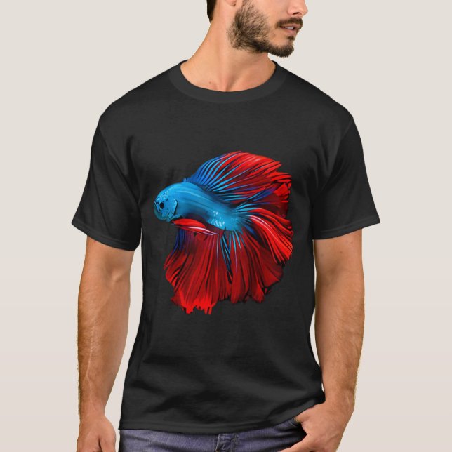 T-shirt Combattant rouge et bleu (Devant)