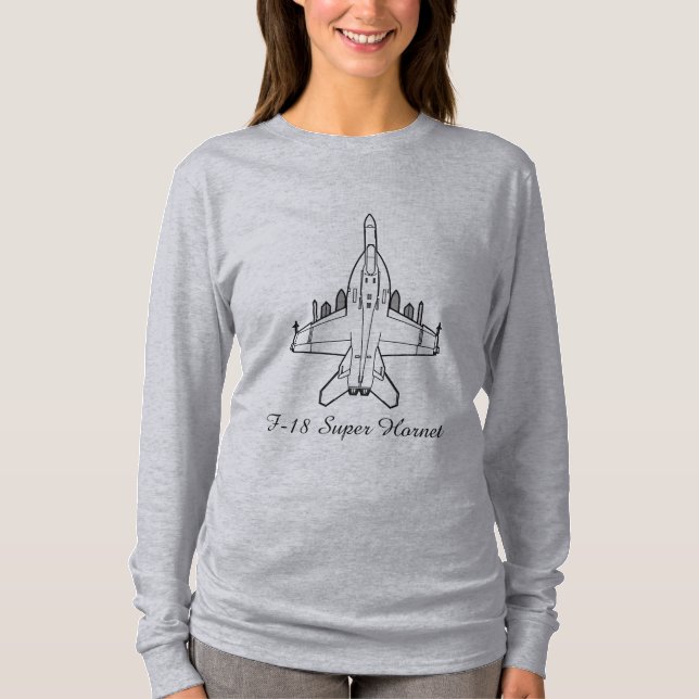 T-shirt Combattant superbe du frelon F-18 (Devant)