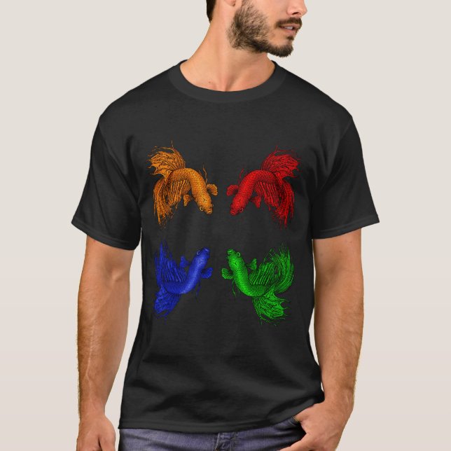 T-shirt Combattants à queue de couronne (Devant)