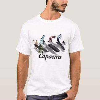 T-shirt combattants gris d'arts martiaux de capoeira de
