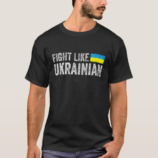 T-shirt Combattre Comme Le Soutien De L'Ukraine Je Suis Av