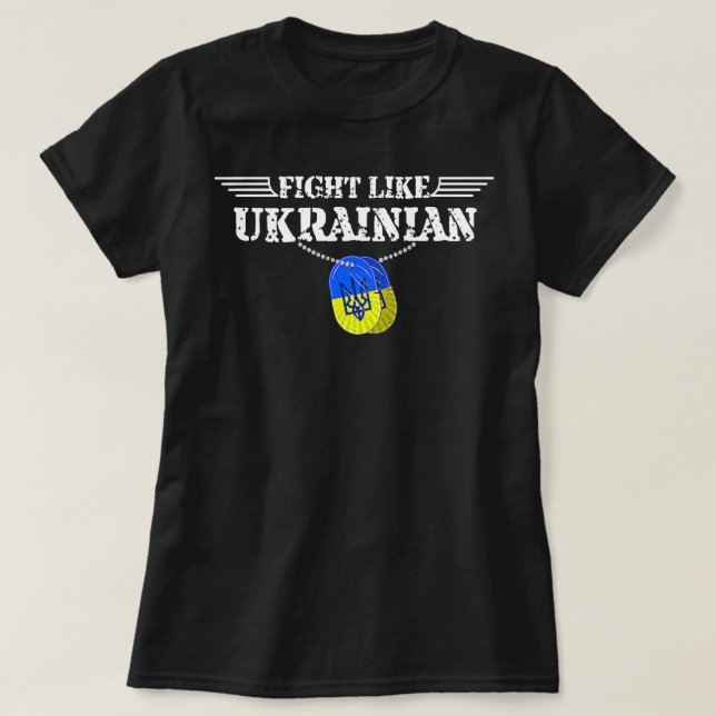 T-shirt Combattre Comme L'Ukrainien Soutenir L'Ukrainien Z (Design devant)