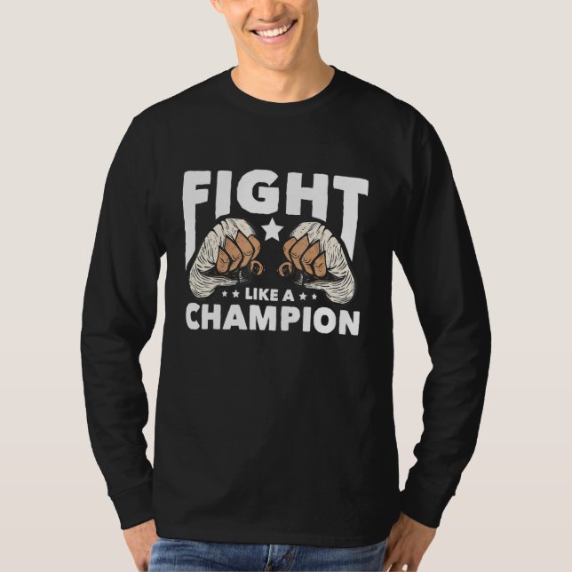 T-shirt Combattre Comme Un Champion Muay Thai (Devant)