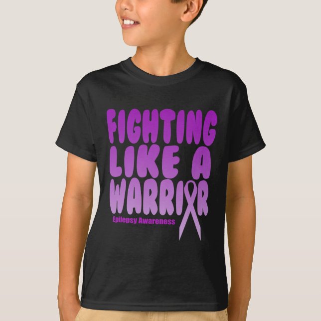 T-shirt Combattre Comme Un Guerrier ! Sensibilisation à l' (Devant)