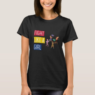 T-shirt Combattre comme une fille