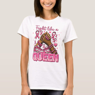 T-shirt Combattre comme une reine Mois de sensibilisation