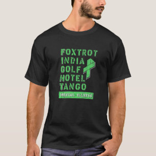 T-shirt Combattre la maladie mentale Alphabet militaire Sa