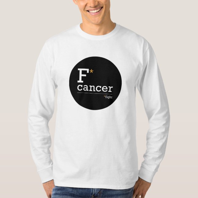 T-shirt combattre la manchette longue de cancer (Devant)