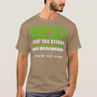 T-shirt Combattre La Stigma American Flag Sensibilisation 