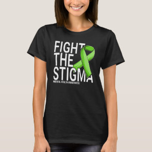T-shirt Combattre la stigmatisation Ruban vert Sensibilisa
