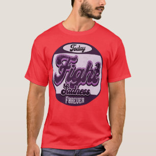 T-shirt Combattre la tristesse pour toujours pourpre